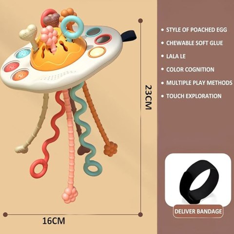 WOOPIE BABY Zabawka Sensoryczna Montessori Gryzak Grzechotka Wielofunkcyjny UFO WOOPIE BABY Zabawka Sensoryczna Montessori Gryzak Grzechotka Wielofunkcyjny UFO