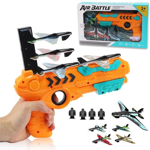 WOOPIE Pistolet Wyrzutnia Samolotów Automatyczna + 4 Samoloty WOOPIE Pistolet Wyrzutnia Samolotów Automatyczna + 4 Samoloty