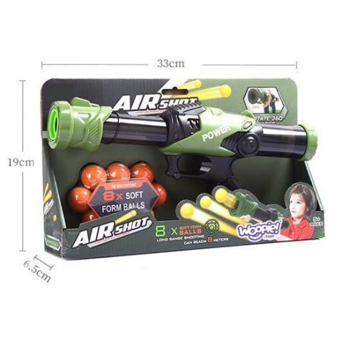 WOOPIE Pistolet na Piłki Kulki Piankowe Wyrzutnia Automatyczna 9 el. WOOPIE Pistolet na Piłki Kulki Piankowe Wyrzutnia Automatyczna 9 el.