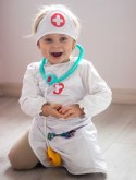 WOOPIE Strój Pielęgniarki Kitel Fartuszek z Czepkiem Pielęgniarki