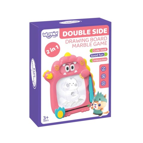 WOOPIE Znikopis Tablica Magnetyczna 2w1 Gra Zręcznościowa Pinball Flipper Różowa WOOPIE Znikopis Tablica Magnetyczna 2w1 Gra Zręcznościowa Pinball Flipper Różowa