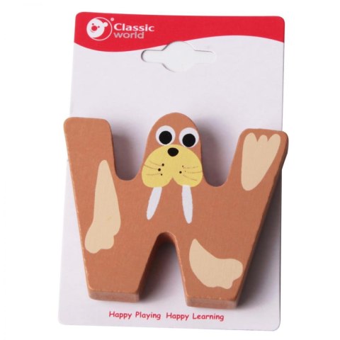 CLASSIC WORLD Drewniana Literka W CLASSIC WORLD Drewniana Literka W