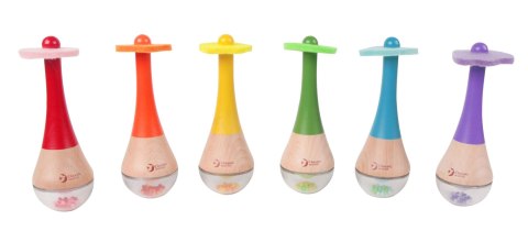 CLASSIC WORLD Grzechotka 2w1 Drewniany Instrument Tęczowy Marakas 1 szt. CLASSIC WORLD Grzechotka 2w1 Drewniany Instrument Tęczowy Marakas 1 szt.