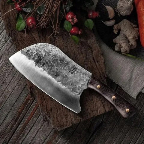 Nóż tasak szefa kuchni ręcznie kuty stal nierdzewna chromowana 30cm XJ5256 Nóż tasak szefa kuchni ręcznie kuty stal nierdzewna chromowana 30cm XJ5256