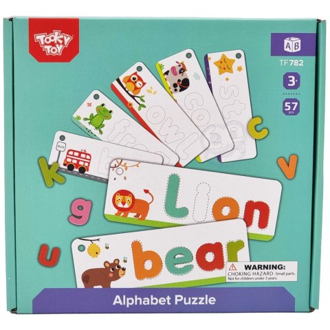 TOOKY TOY Puzzle Alfabet Montessori Nauka Literek Słów Zwierzątka 57 el. TOOKY TOY Puzzle Alfabet Montessori Nauka Literek Słów Zwierzątka 57 el.