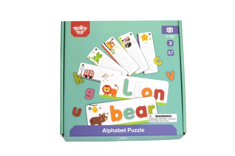 TOOKY TOY Puzzle Alfabet Montessori Nauka Literek Słów Zwierzątka 57 el. TOOKY TOY Puzzle Alfabet Montessori Nauka Literek Słów Zwierzątka 57 el.