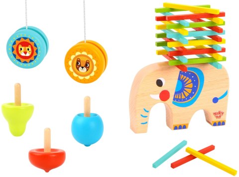 TOOKY TOY Zestaw Gier Zręcznościowych Bierki Bączek JoJo Słonik 46 el. TOOKY TOY Zestaw Gier Zręcznościowych Bierki Bączek JoJo Słonik 46 el.