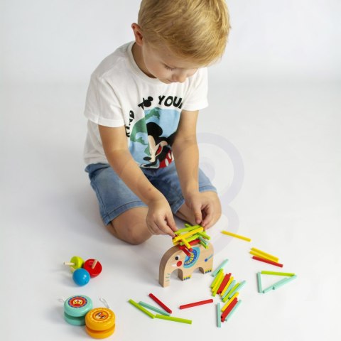 TOOKY TOY Zestaw Gier Zręcznościowych Bierki Bączek JoJo Słonik 46 el. TOOKY TOY Zestaw Gier Zręcznościowych Bierki Bączek JoJo Słonik 46 el.