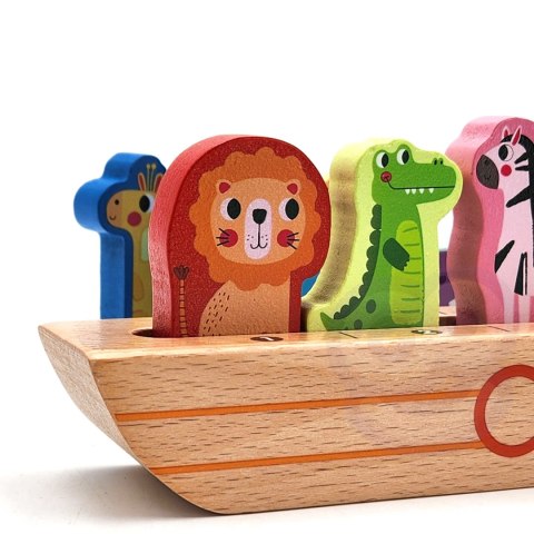 Tooky Toy Drewniana Arka Noego + Książeczka z Zagadkami Tooky Toy Drewniana Arka Noego + Książeczka z Zagadkami