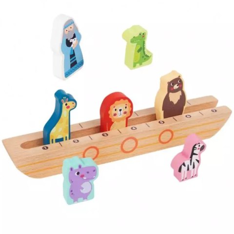 Tooky Toy Drewniana Arka Noego + Książeczka z Zagadkami Tooky Toy Drewniana Arka Noego + Książeczka z Zagadkami