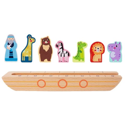 Tooky Toy Drewniana Arka Noego + Książeczka z Zagadkami Tooky Toy Drewniana Arka Noego + Książeczka z Zagadkami