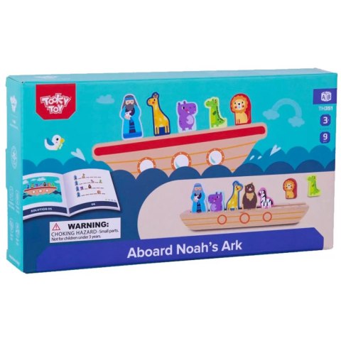 Tooky Toy Drewniana Arka Noego + Książeczka z Zagadkami Tooky Toy Drewniana Arka Noego + Książeczka z Zagadkami