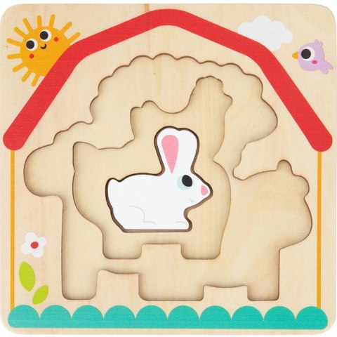 Tooky Toy Drewniane Puzzle Montessori Wielowarstwowe Tablica Zwierzątka na Farmie 7 el. Tooky Toy Drewniane Puzzle Montessori Wielowarstwowe Tablica Zwierzątka na Farmie 7 el.