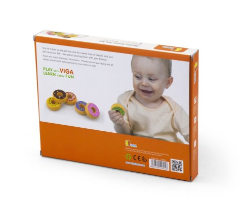 VIGA Drewniane Pączki Donaty 6 szt VIGA Drewniane Pączki Donaty 6 szt