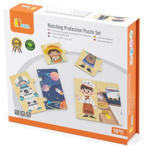 VIGA Drewniane Puzzle Układanka Dopasowanie Zawodów VIGA Drewniane Puzzle Układanka Dopasowanie Zawodów