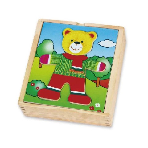 VIGA Drewniane Puzzle Układanka Edukacyjna Ubierz Misia Chłopca VIGA Drewniane Puzzle Układanka Edukacyjna Ubierz Misia Chłopca