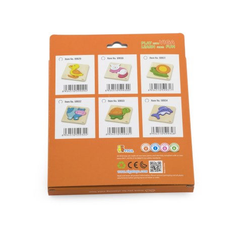 VIGA Pierwsze drewniane Puzzle maluszka Hipopotam VIGA Pierwsze drewniane Puzzle maluszka Hipopotam