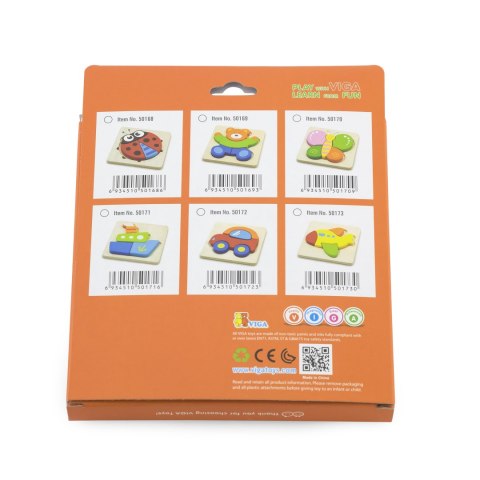 VIGA Pierwsze drewniane Puzzle maluszka Samochód VIGA Pierwsze drewniane Puzzle maluszka Samochód