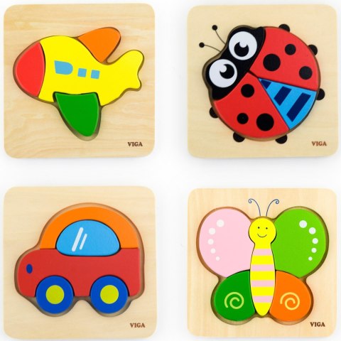 VIGA Pierwsze drewniane Puzzle maluszka Samolot VIGA Pierwsze drewniane Puzzle maluszka Samolot