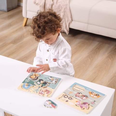 VIGA PolarB Drewniane Puzzle Zwierzęta z Pinezkami VIGA PolarB Drewniane Puzzle Zwierzęta z Pinezkami