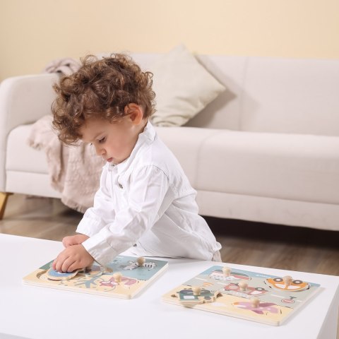 VIGA PolarB Drewniane Puzzle Zwierzęta z Pinezkami VIGA PolarB Drewniane Puzzle Zwierzęta z Pinezkami