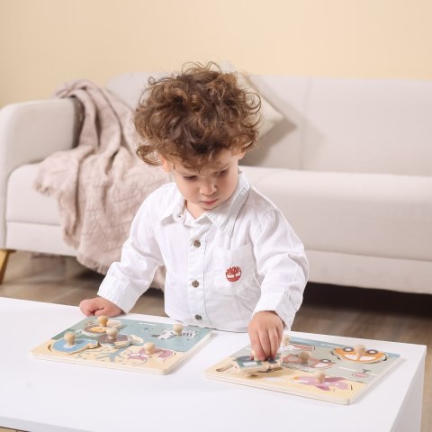 VIGA PolarB Drewniane Puzzle Zwierzęta z Pinezkami VIGA PolarB Drewniane Puzzle Zwierzęta z Pinezkami