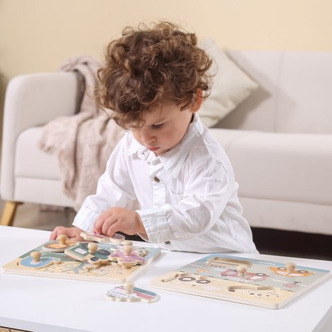 VIGA PolarB Drewniane Puzzle Zwierzęta z Pinezkami VIGA PolarB Drewniane Puzzle Zwierzęta z Pinezkami