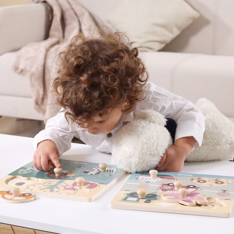 VIGA PolarB Drewniane Puzzle Zwierzęta z Pinezkami VIGA PolarB Drewniane Puzzle Zwierzęta z Pinezkami