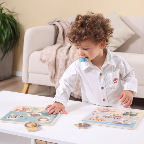 VIGA PolarB Drewniane Puzzle Zwierzęta z Pinezkami VIGA PolarB Drewniane Puzzle Zwierzęta z Pinezkami