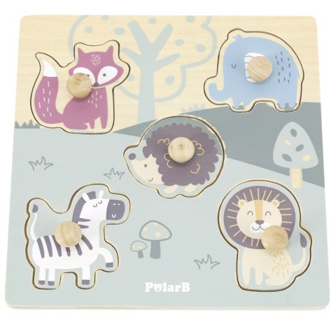 VIGA PolarB Drewniane Puzzle Zwierzęta z Pinezkami VIGA PolarB Drewniane Puzzle Zwierzęta z Pinezkami