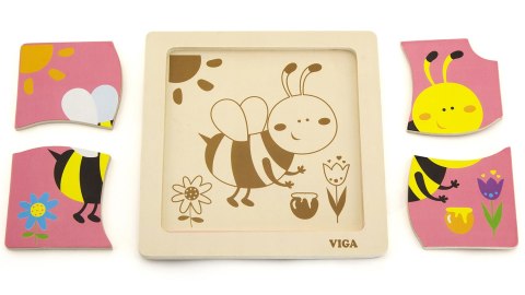 VIGA Poręczne Drewniane Puzzle Pszczoła VIGA Poręczne Drewniane Puzzle Pszczoła