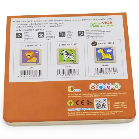 VIGA Poręczne Drewniane Puzzle Żyrafa VIGA Poręczne Drewniane Puzzle Żyrafa