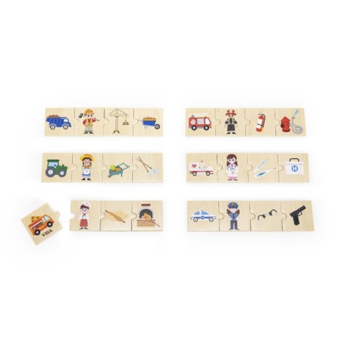 VIGA Zestaw Drewniana Układanka Puzzle Dopasuj Zawody z Narzędziami VIGA Zestaw Drewniana Układanka Puzzle Dopasuj Zawody z Narzędziami