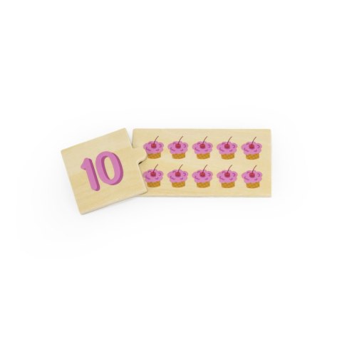 VIGA Zestaw Drewniane Puzzle Dopasuj Liczby Układanka Montessori VIGA Zestaw Drewniane Puzzle Dopasuj Liczby Układanka Montessori