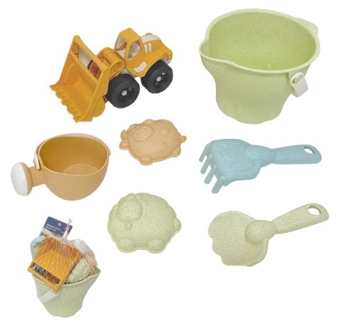 WOOPIE GREEN Zestaw do Piasku + Koparka w Wiaderku 7 el. BIODEGRADOWALNY ORGANICZNY MATERIAŁ WOOPIE GREEN Zestaw do Piasku + Koparka w Wiaderku 7 el. BIODEGRADOWALNY ORGANICZNY MATERIAŁ