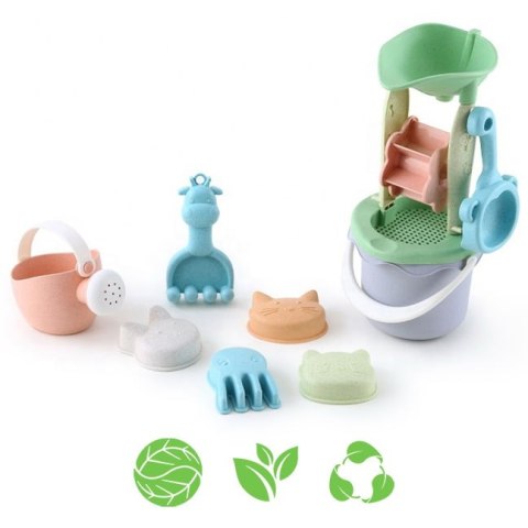 WOOPIE GREEN Zestaw do Piasku w Wiaderku z Kołowrotkiem 9 el. BIODEGRADOWALNY ORGANICZNY MATERIAŁ WOOPIE GREEN Zestaw do Piasku w Wiaderku z Kołowrotkiem 9 el. BIODEGRADOWALNY ORGANICZNY MATERIAŁ