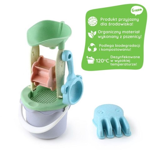 WOOPIE GREEN Zestaw do Piasku w Wiaderku z Kołowrotkiem 9 el. BIODEGRADOWALNY ORGANICZNY MATERIAŁ WOOPIE GREEN Zestaw do Piasku w Wiaderku z Kołowrotkiem 9 el. BIODEGRADOWALNY ORGANICZNY MATERIAŁ