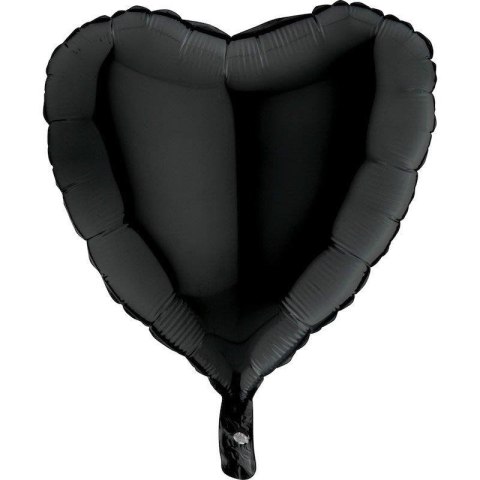 Balon Foliowy - Czarne Serce 46 cm, Grabo, pakowane Grabo Balon Foliowy - Czarne Serce 46 cm, Grabo, pakowane Grabo