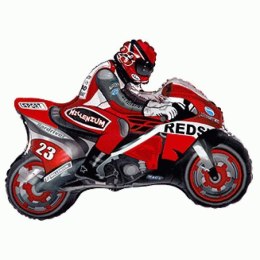 Balon Foliowy Motor - Czerwony 62 cm Flexmetal