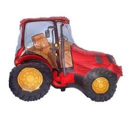 Balon Foliowy - Traktor 60 cm Czerwony Flexmetal
