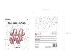 Balon foliowy #, 35cm, różowe złoto Partydeco