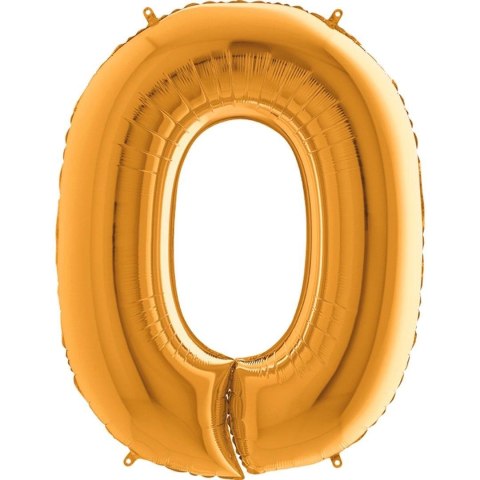 Balon foliowy Cyfra 0 Złota - 102 cm Grabo Grabo Balon foliowy Cyfra 0 Złota - 102 cm Grabo Grabo
