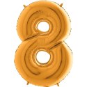 Balon foliowy Cyfra 8 Złota - 102 cm Grabo Grabo