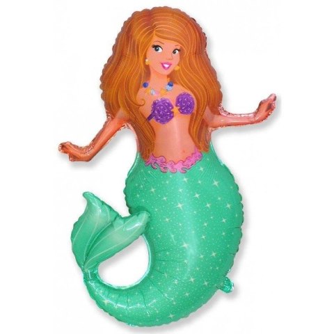 Balon foliowy Syrenka 'Pretty Mermaid' - 80 cm Flexmetal Balon foliowy Syrenka 'Pretty Mermaid' - 80 cm Flexmetal