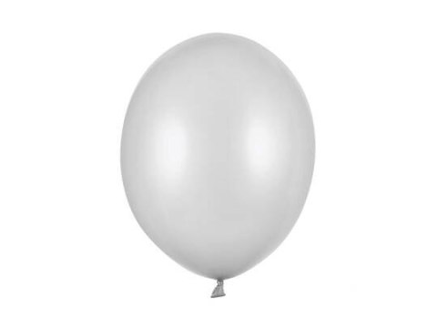 Balony Strong, Metaliczne Srebrne, 30cm, 10 szt. Partydeco Balony Strong, Metaliczne Srebrne, 30cm, 10 szt. Partydeco