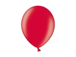 Balony Strong małe, Metaliczne Czerwone 12cm, 100 szt. Partydeco