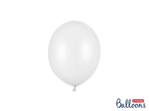 Balony Strong małe Metallic Pure White Białe 12cm, 100 szt. Partydeco Balony Strong małe Metallic Pure White Białe 12cm, 100 szt. Partydeco