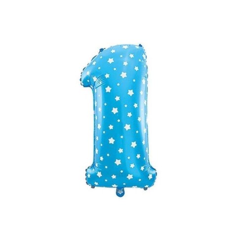 Cyfra 0 Balon Foliowy - 40 cm Niebieska Jixstar Cyfra 0 Balon Foliowy - 40 cm Niebieska Jixstar