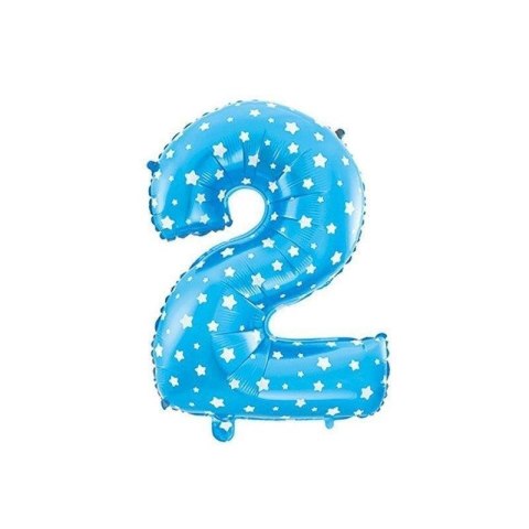 Cyfra 0 Balon Foliowy - 40 cm Niebieska Jixstar Cyfra 0 Balon Foliowy - 40 cm Niebieska Jixstar