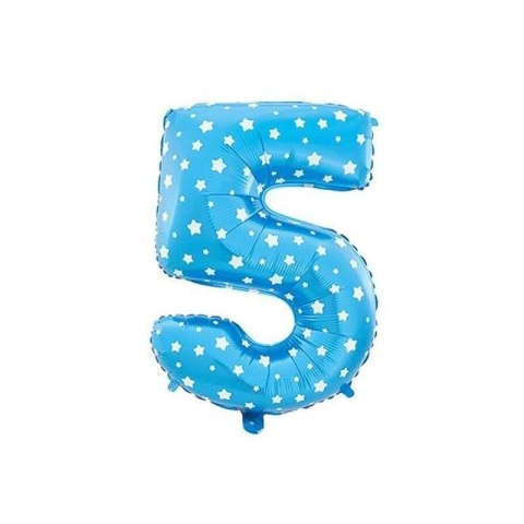 Cyfra 0 Balon Foliowy - 40 cm Niebieska Jixstar Cyfra 0 Balon Foliowy - 40 cm Niebieska Jixstar